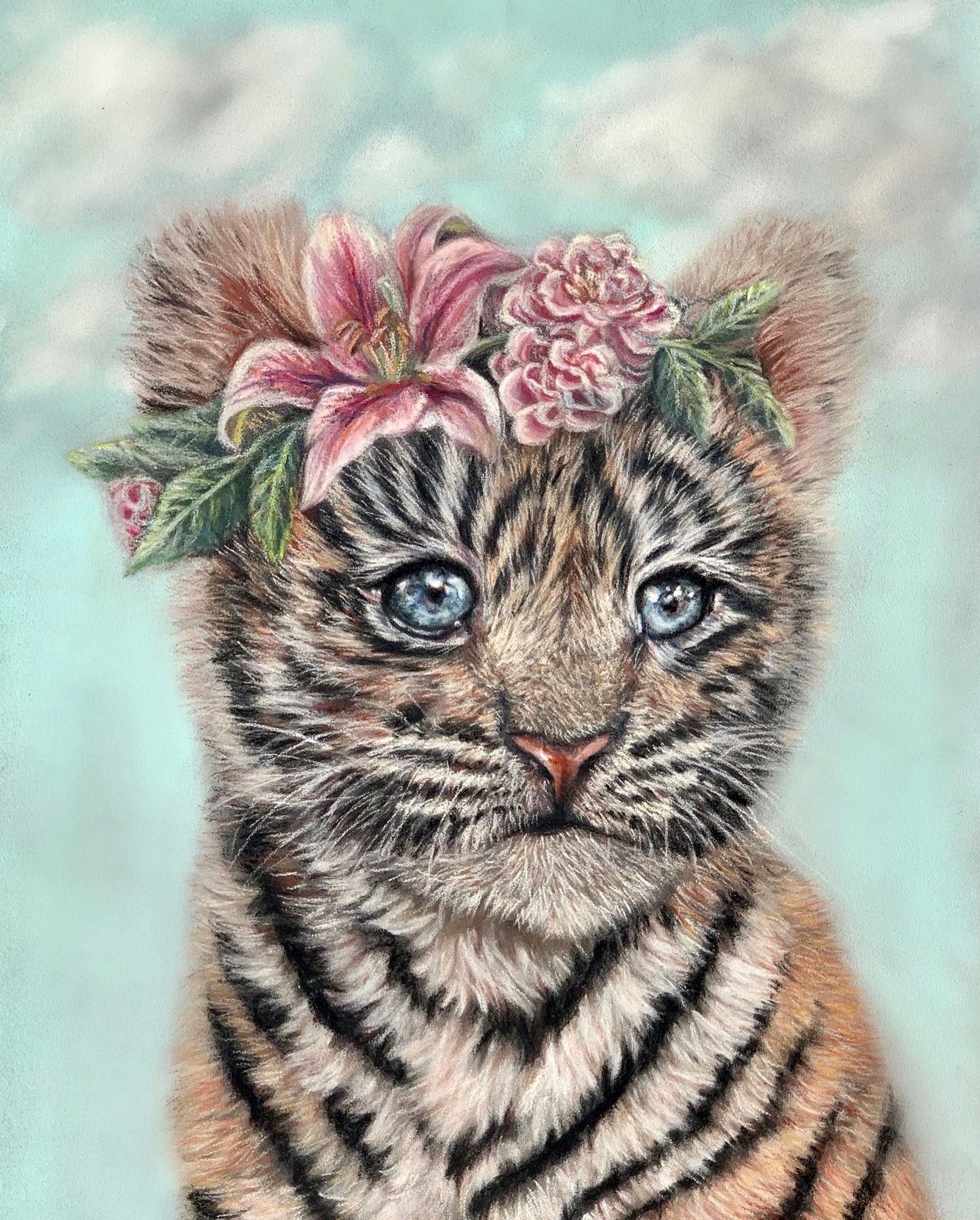 “Tiger Lily” sky background print