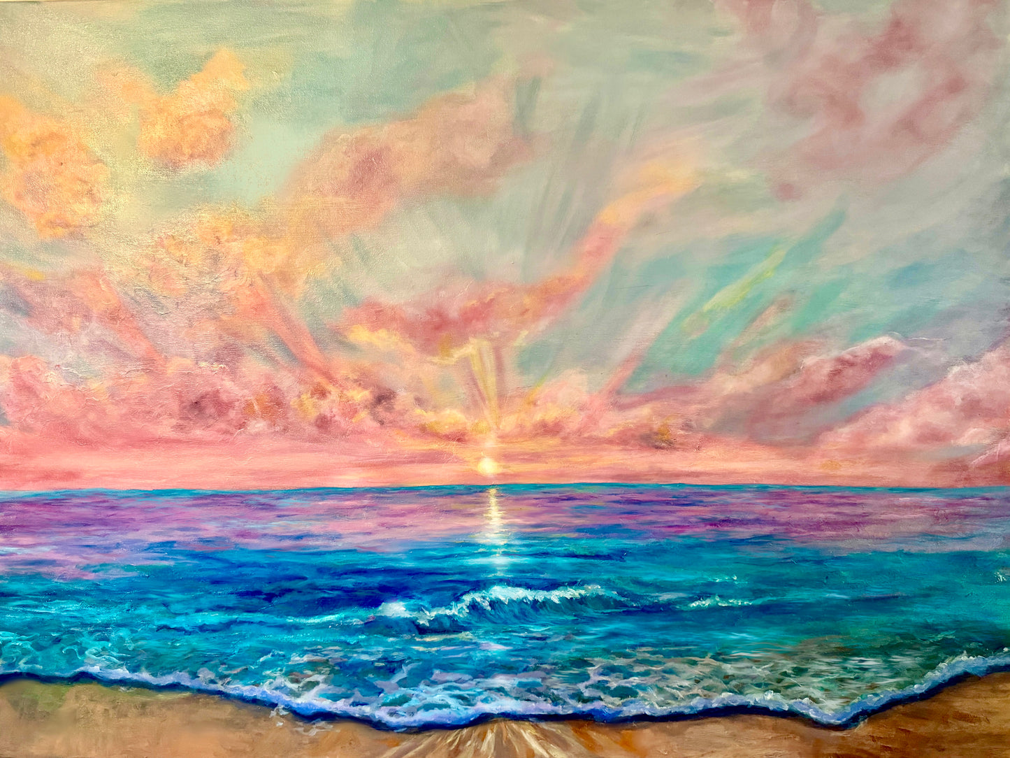 “Luminous Waters” original 30x40” oil painting on canvas